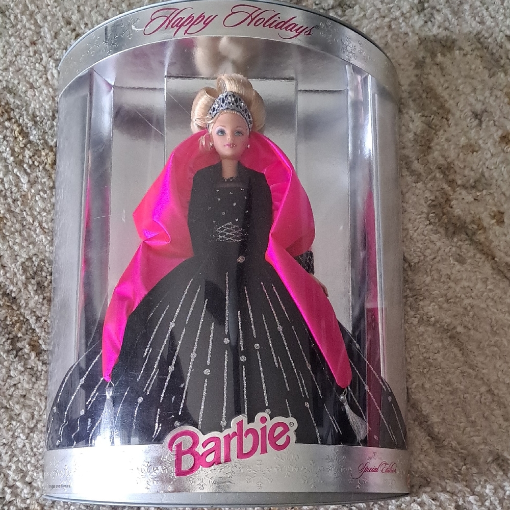 Barbie Holiday Edition in Black and Pink Gown